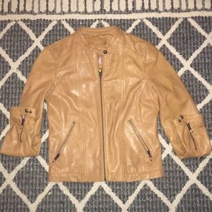 COPY - COPY - Rare Massimo Dutti Italian Leather Tan Mot…